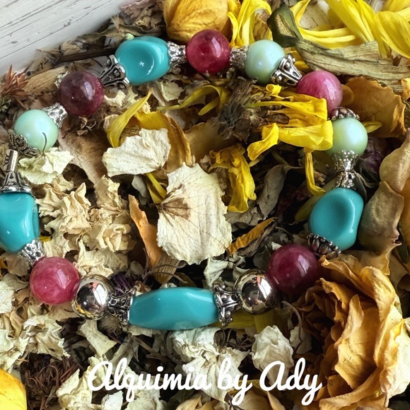 Colorful gemstone bracelet tourmaline - Picture 1 of 1
